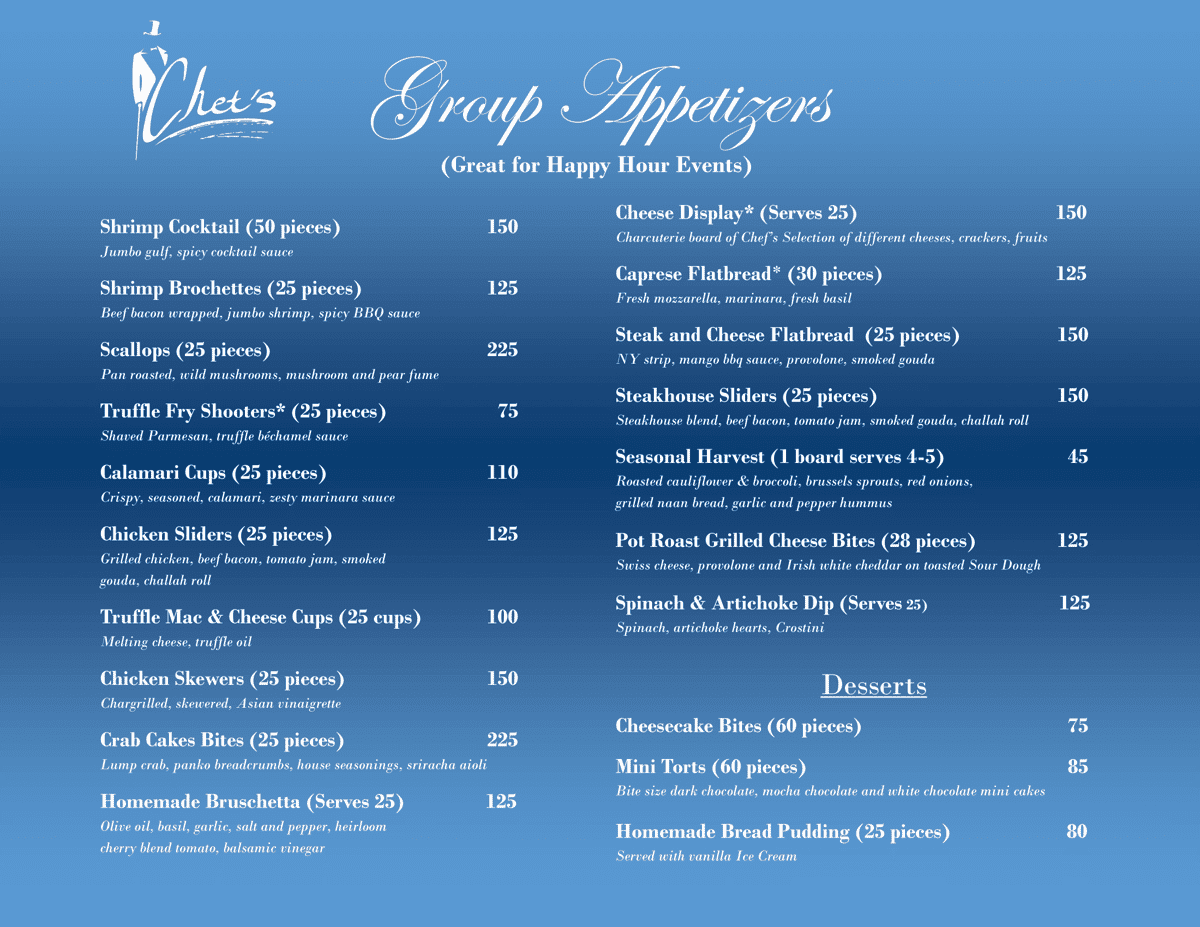 Page 1 Banquet Menu