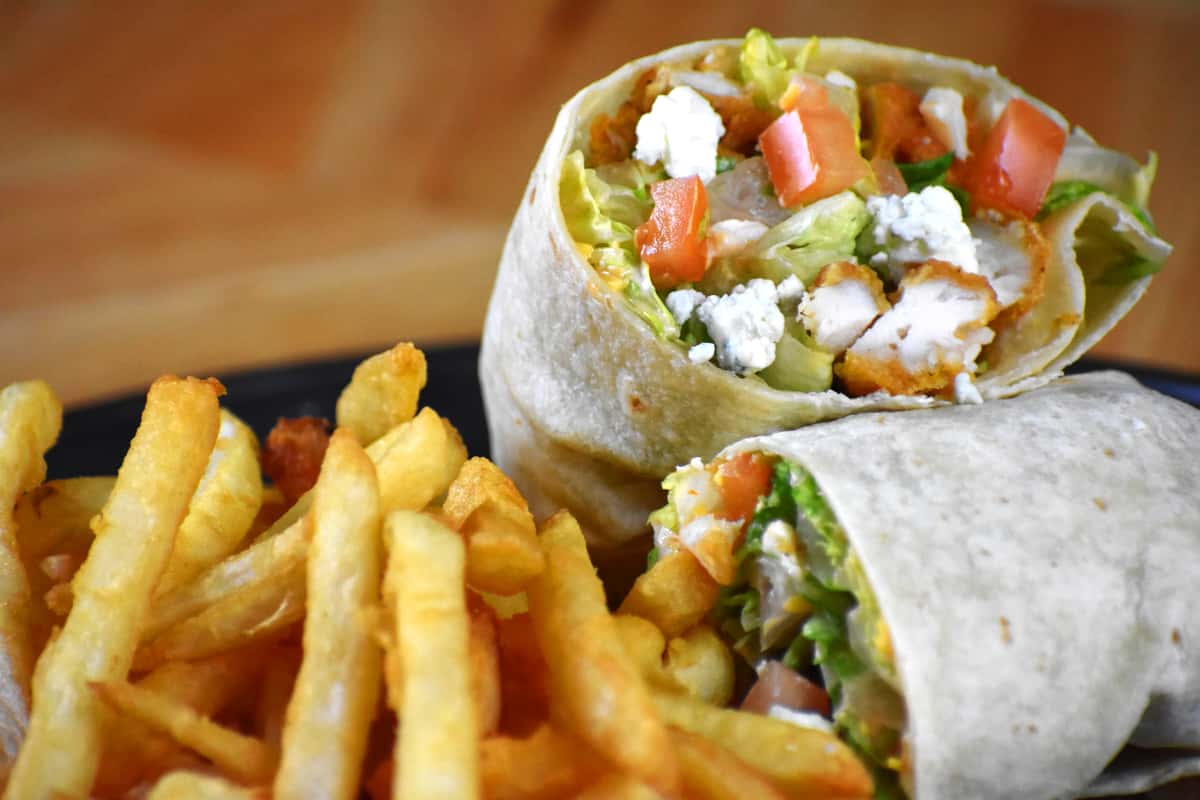 wrap with fries