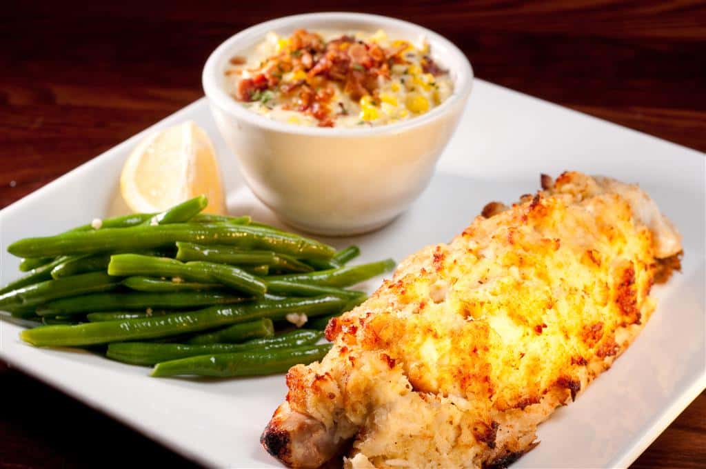 crab cakes with two sides
