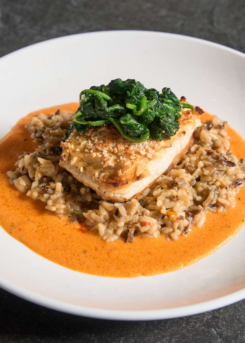 white fish & rice