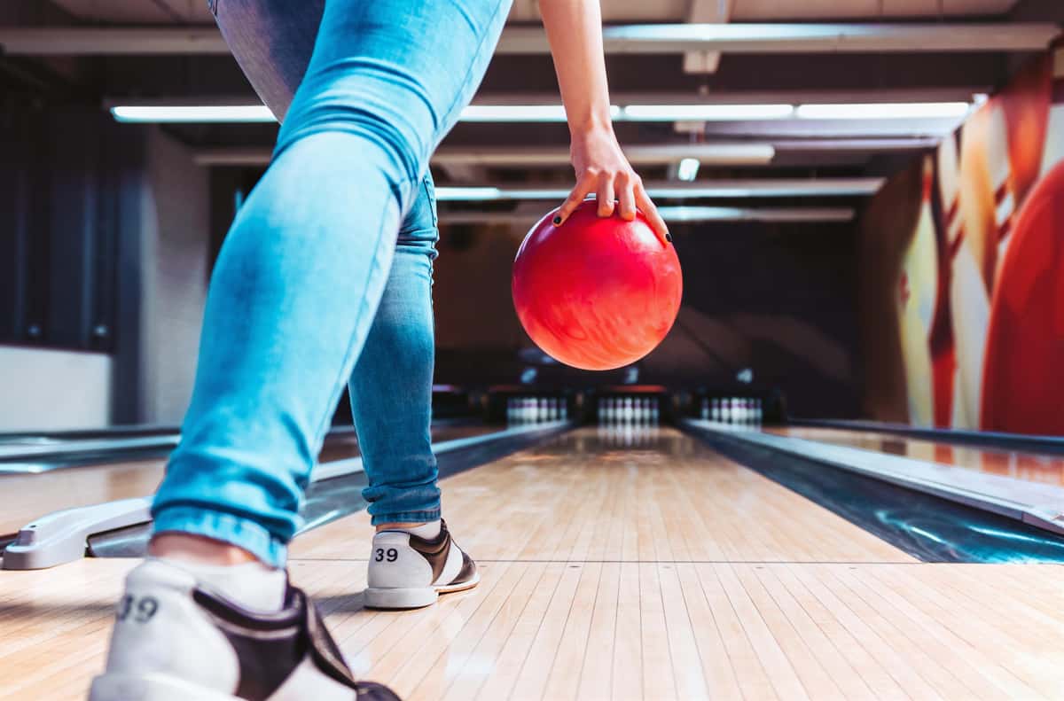 woman bowling
