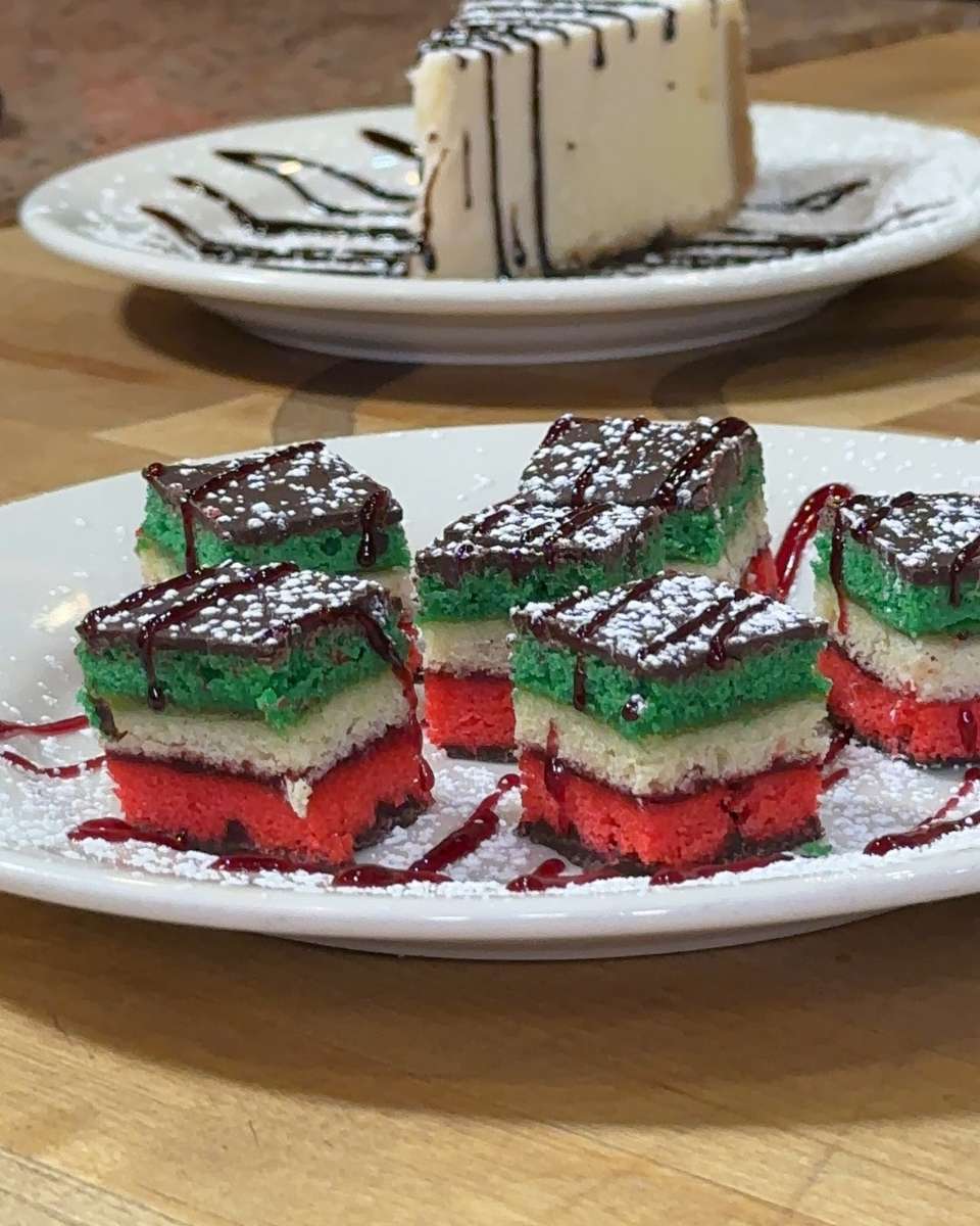 classic tri-color cake