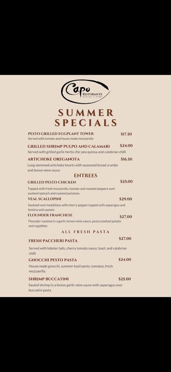 SUMMER SPECIALS