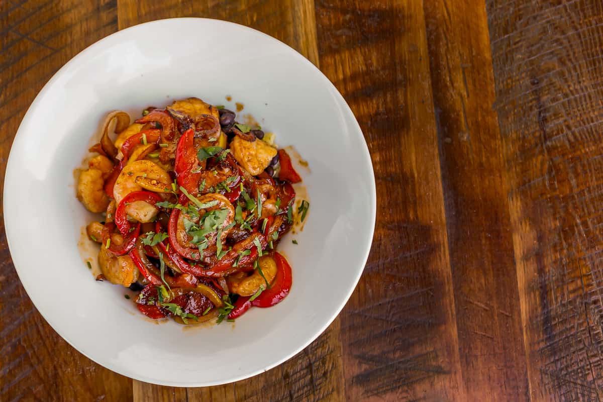 Fajita Bowl With Shrimp