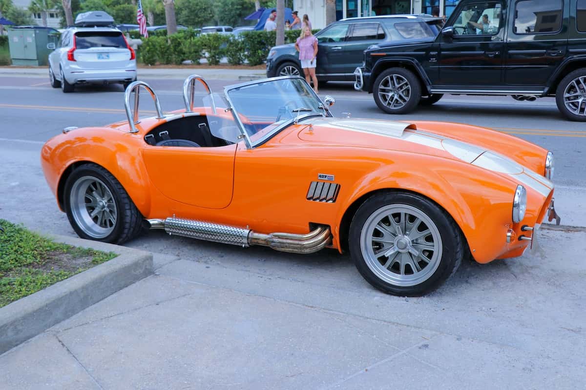 orange vintage Shelby cobra
