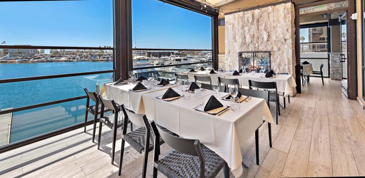 Newport Beach location's dining area