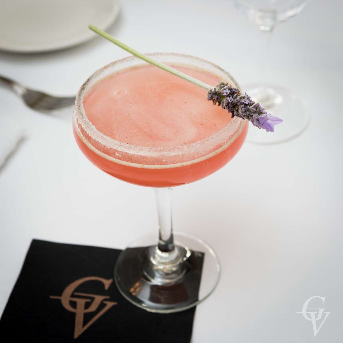 cocktail with lavendar