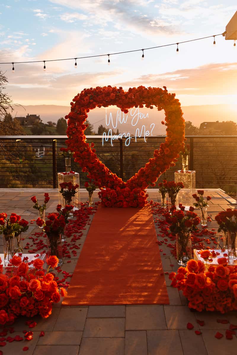 will you marry me proposal set up