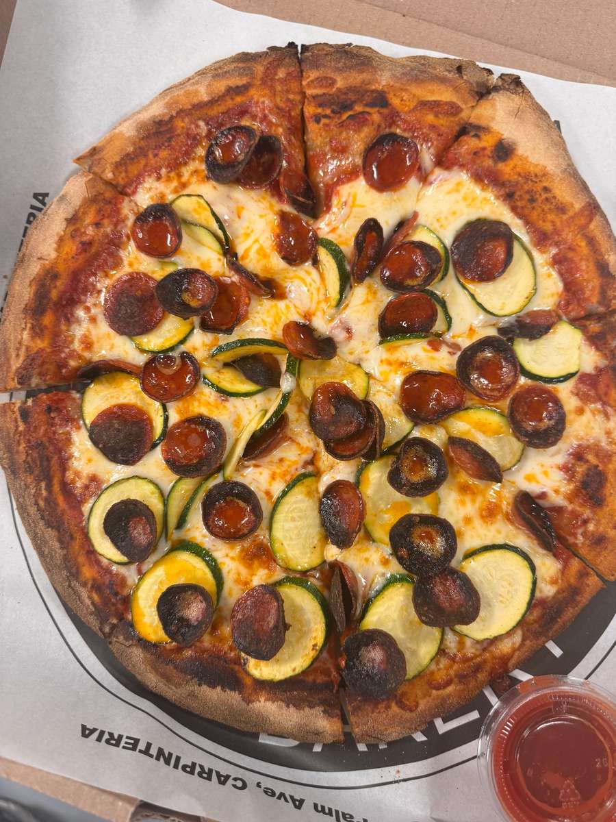 Pepperoni and Zuchini Pizza