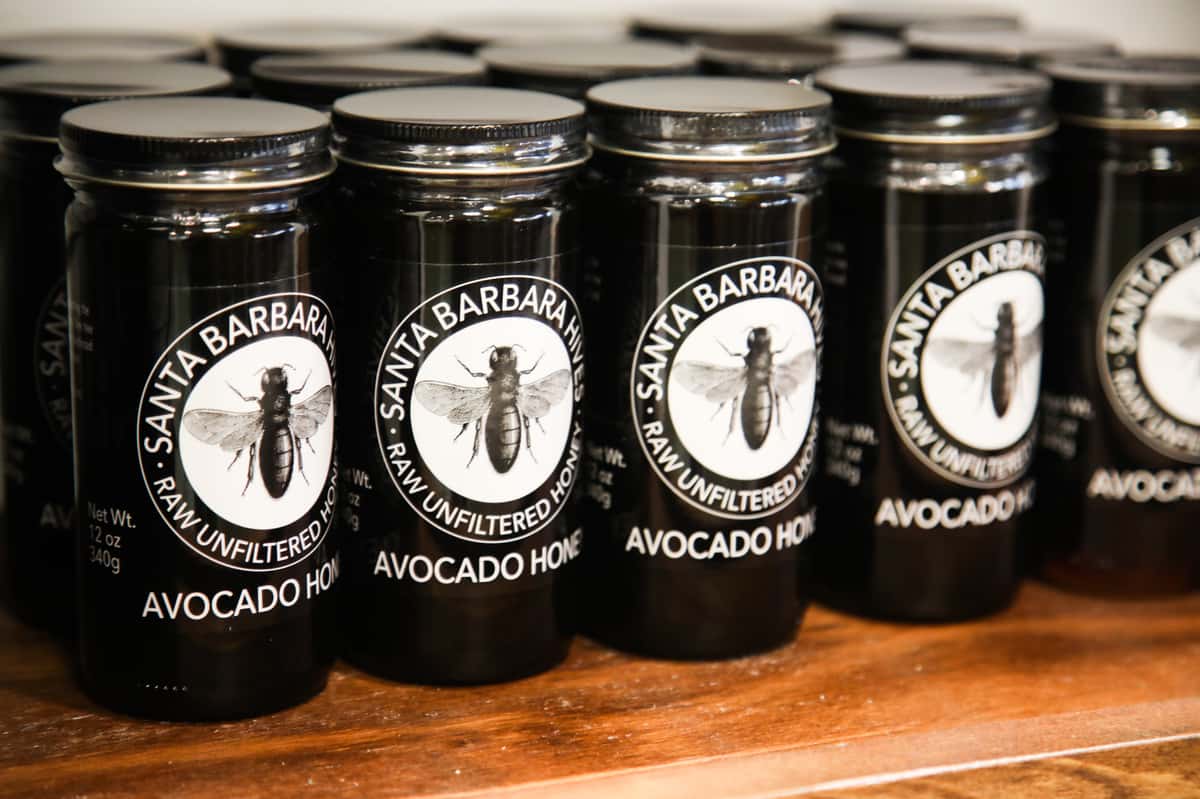 Santa Barbara Hives honey jars