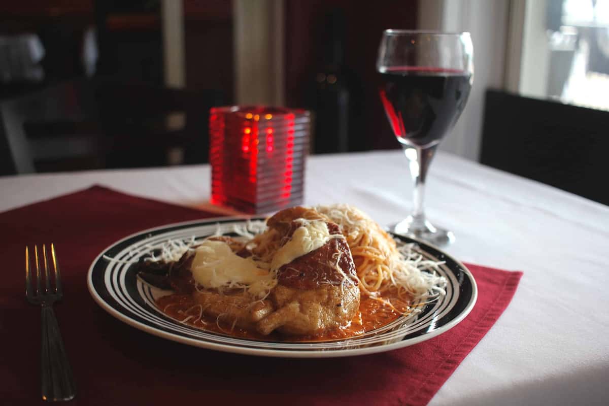 Steak and spaghetti