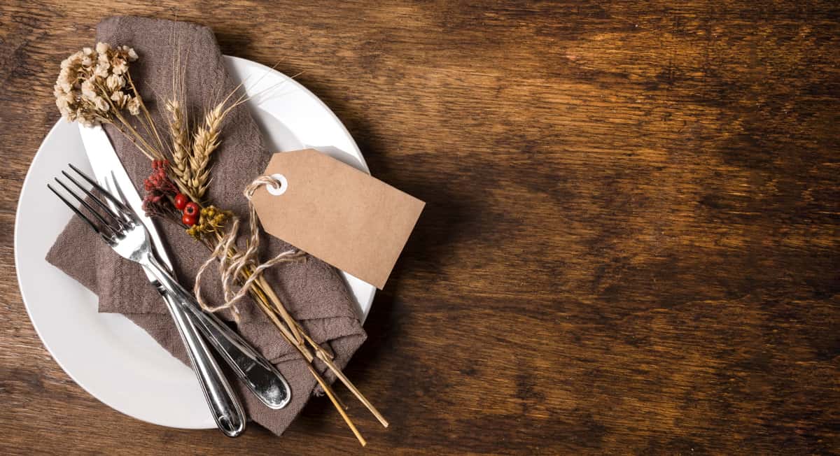 Rustic catering table