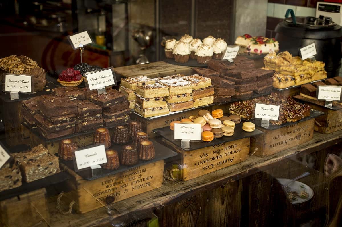 A homey spread of sweet treats for sale