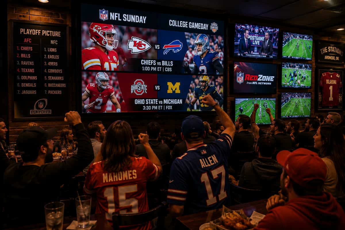 Sports bar atmosphere