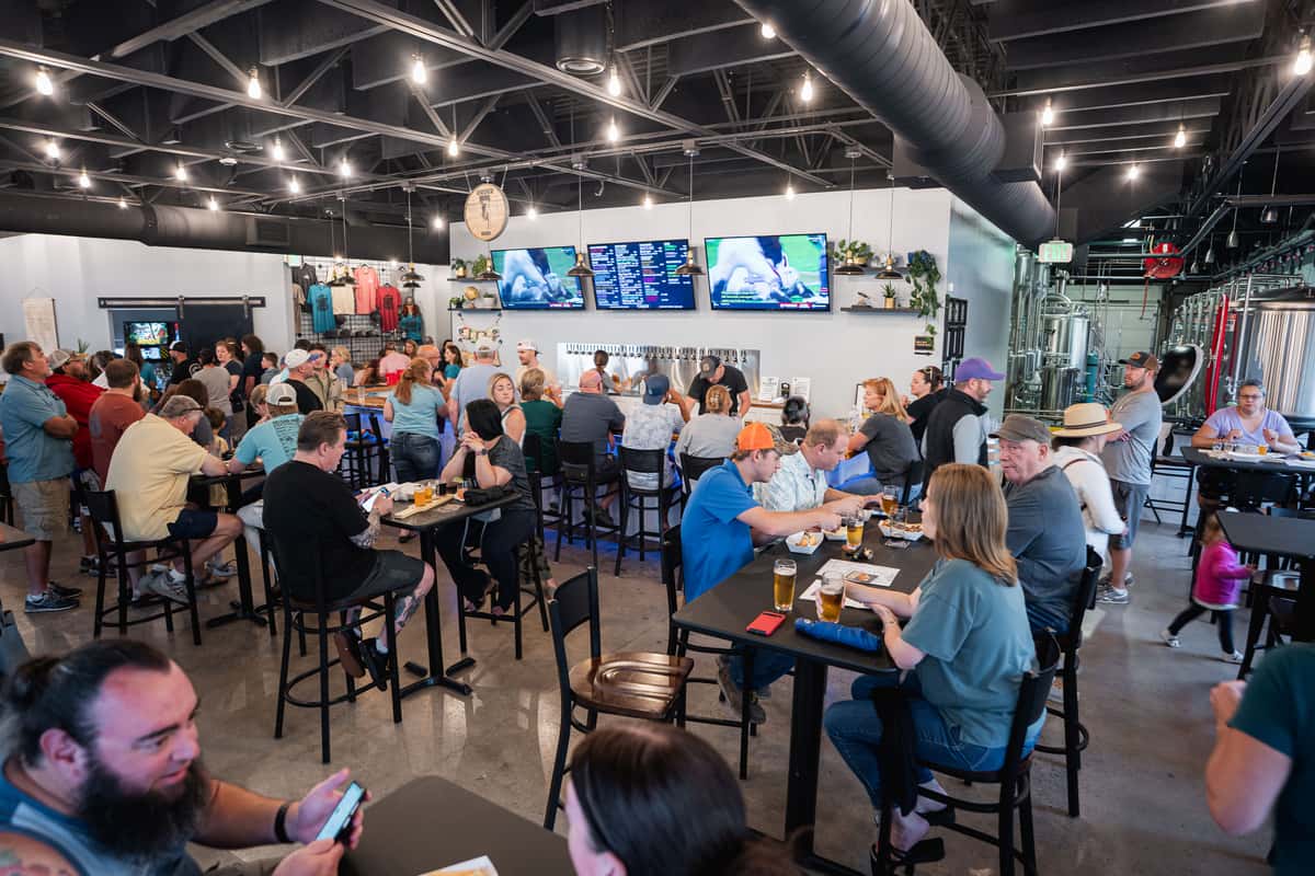 Crowded taproom