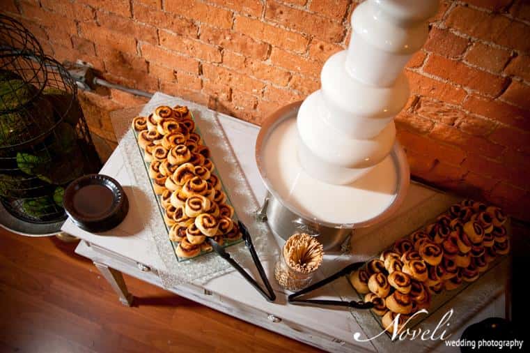 cinnamon rolls on clear plates
