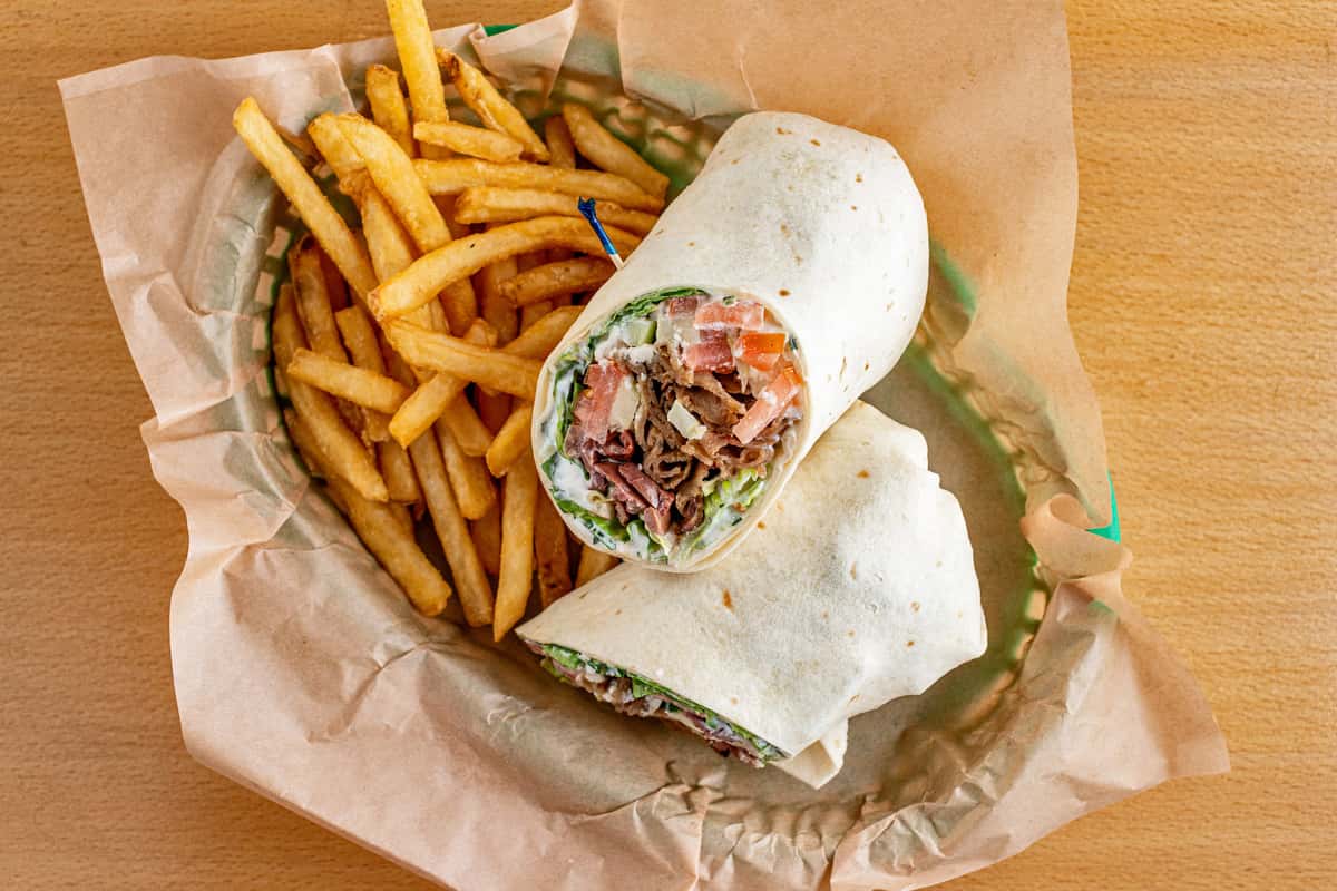 Greek Gyros Wrap Menu Malone's Clubhouse Grill Bar & Grill in