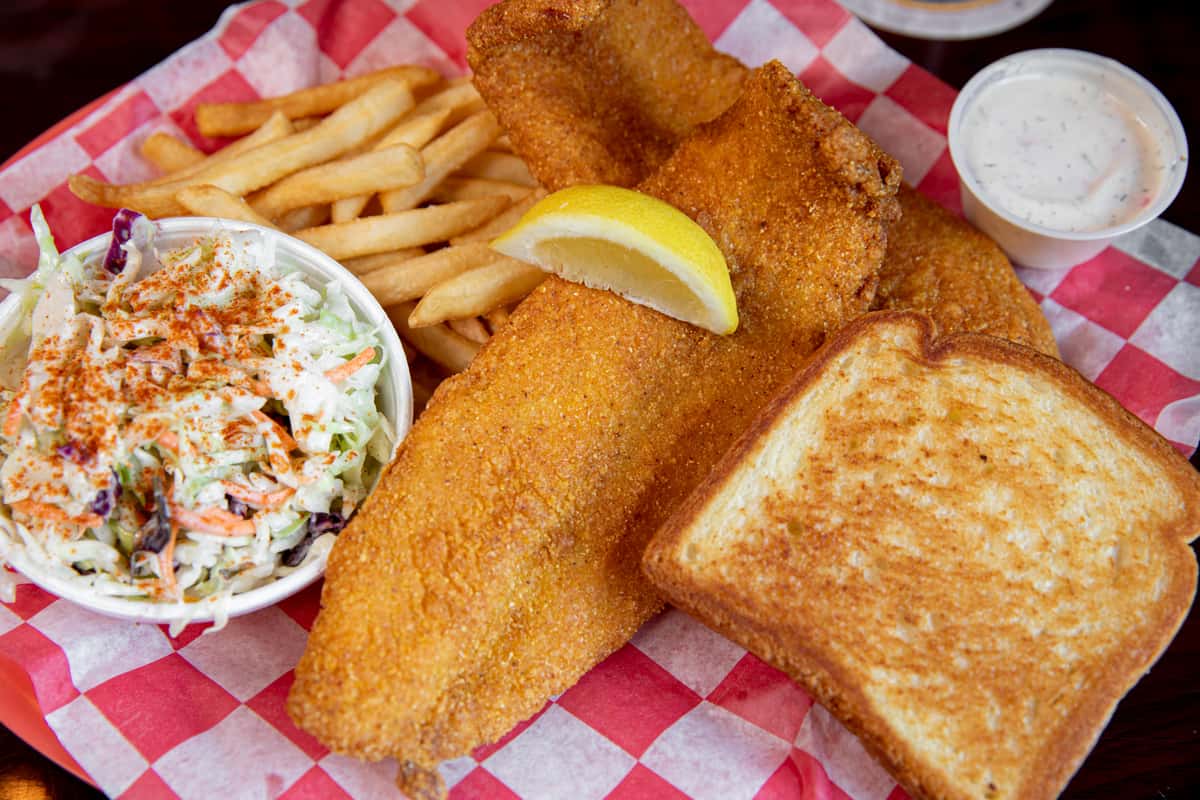 southern fried fish dinner