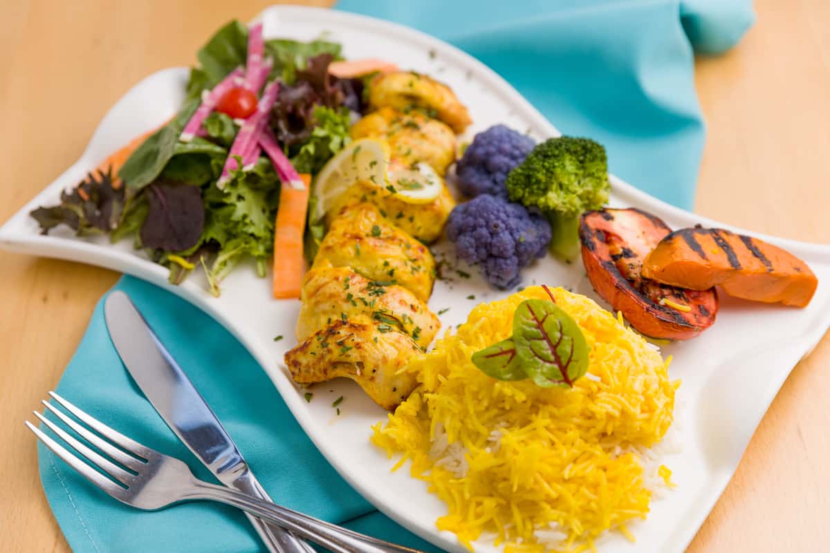 lunch chicken kabob