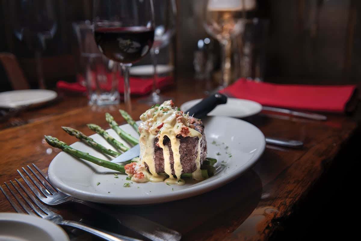 Grilled filet mignon featured by Southern Living at Sperry's Restaurant with signature steakhouse presentation.