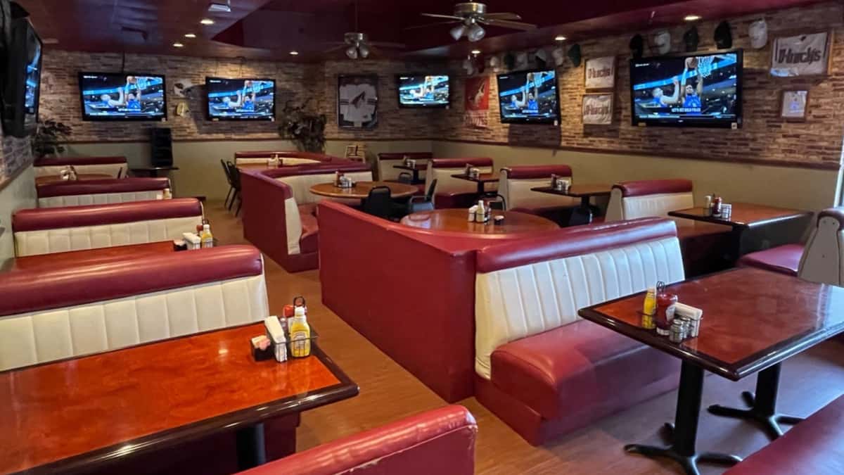 Dining Room Booths And HDTVs