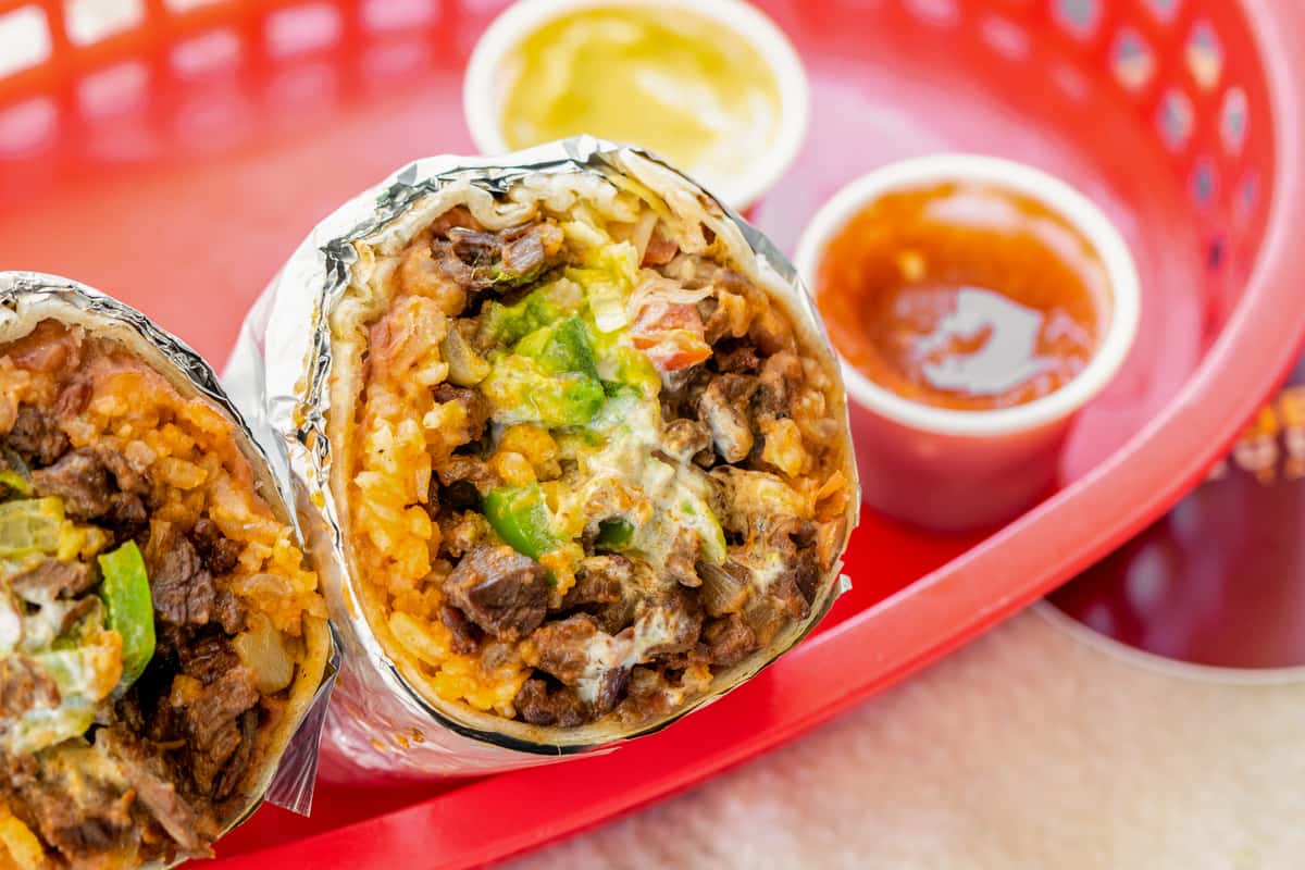 burrito with beef