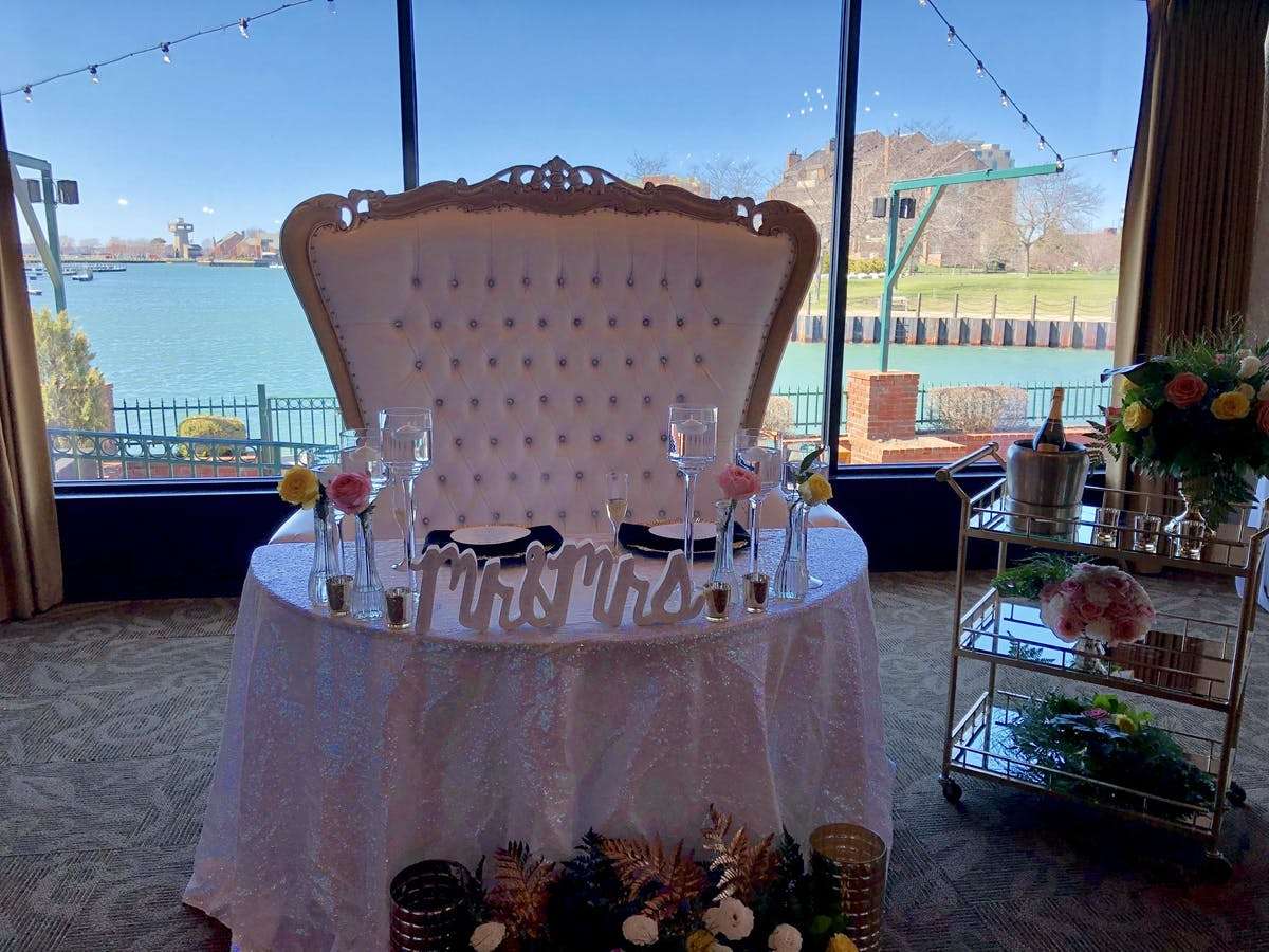 Bride and groom seating
