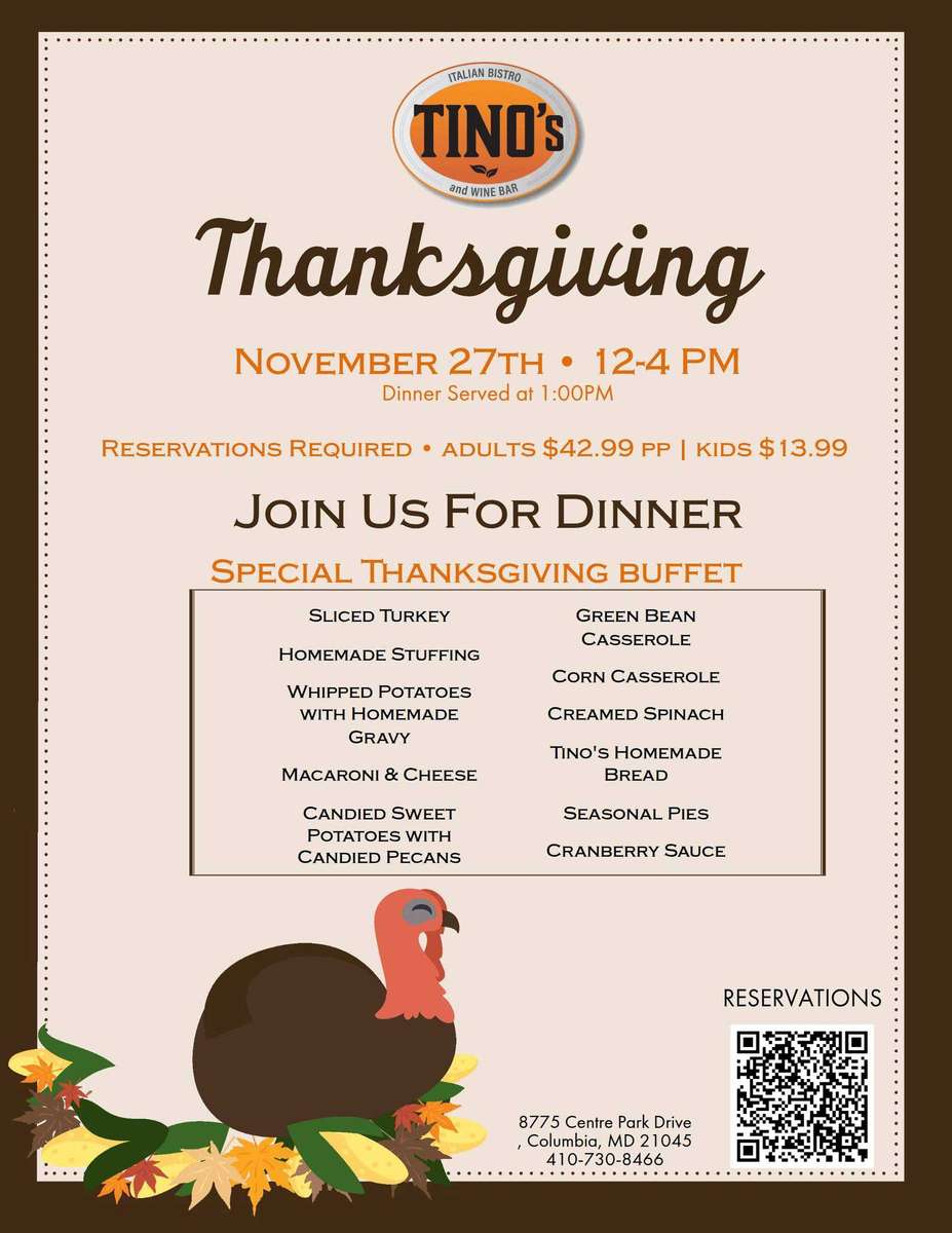 Thanksgiving Buffet at Tino's