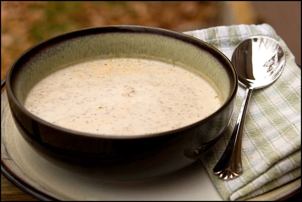 Mushroom crab soup