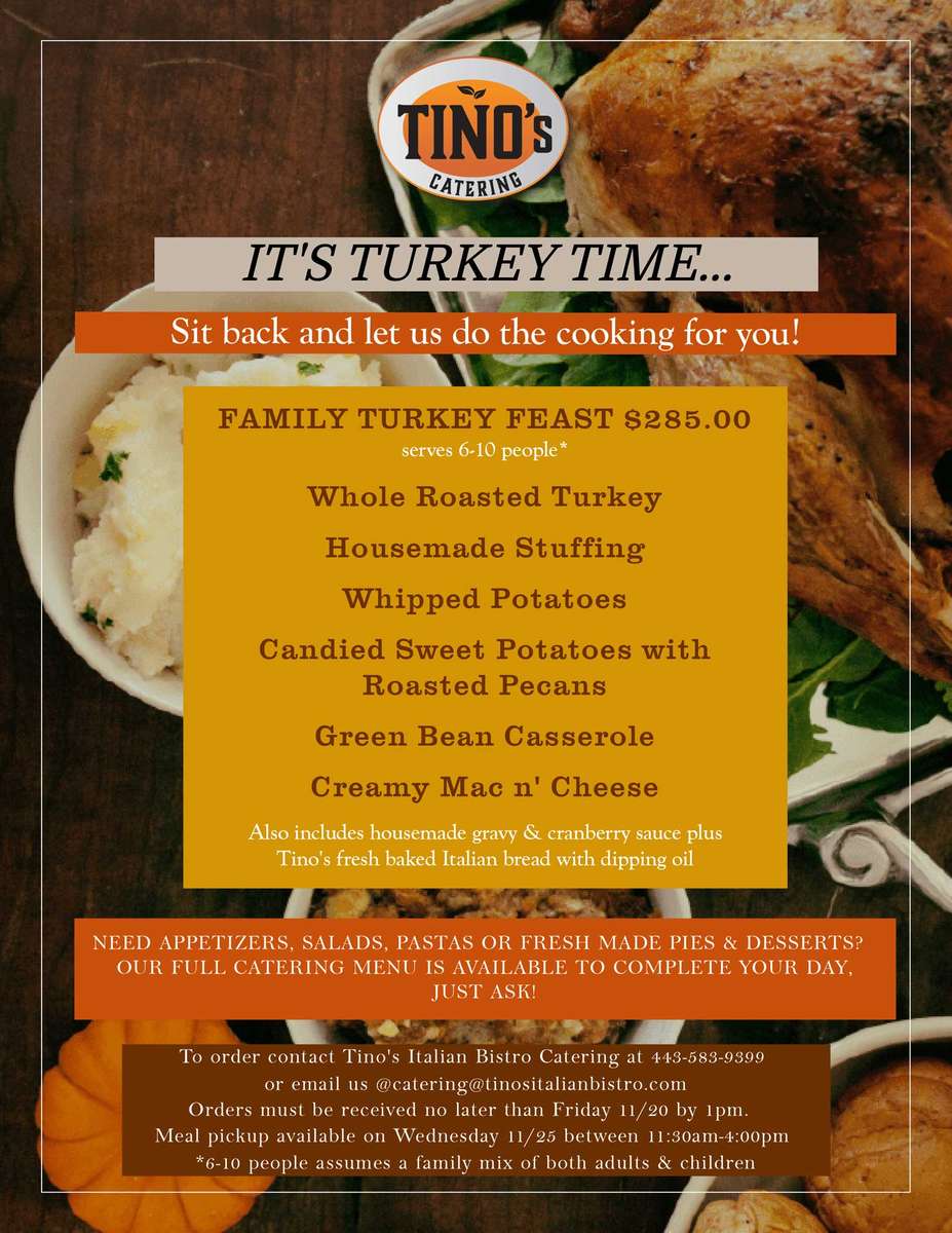 Thanksgiving Turkey Feast to Go!