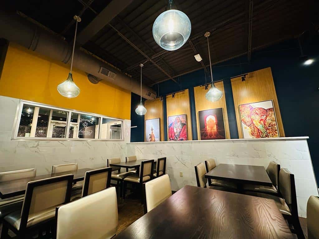 Interior of restaurant