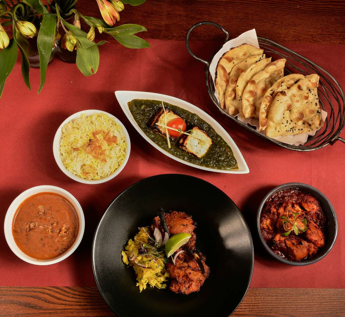 Indian food spread