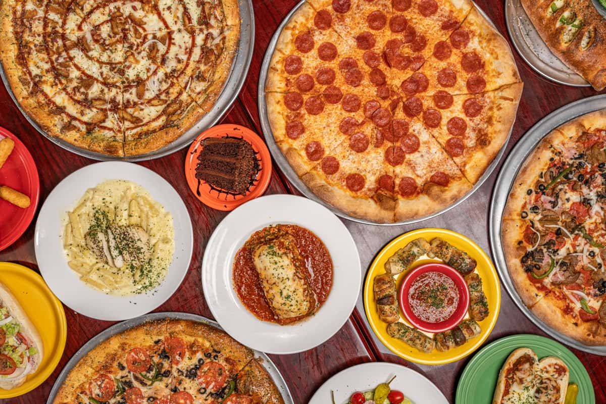 spread of menu items