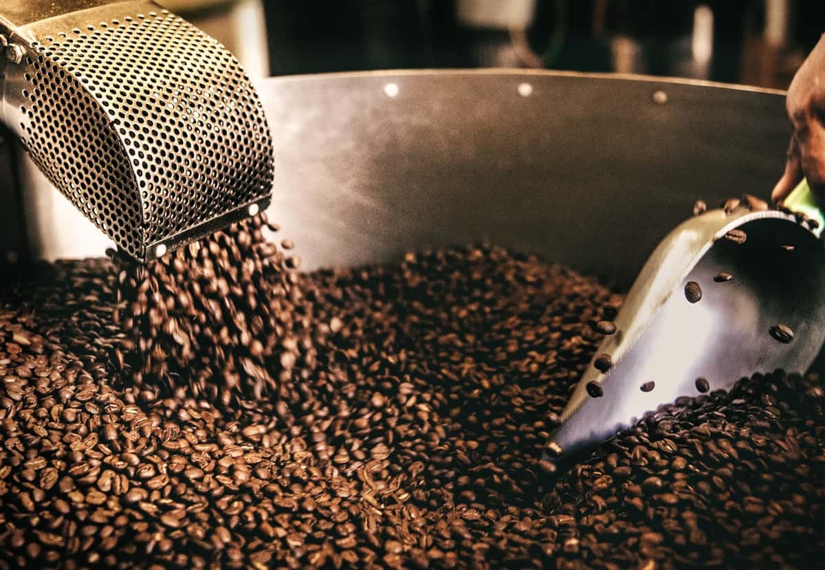 Roasting Coffee Beans offsite for Chapel Street Cafe