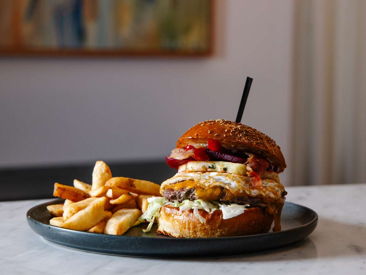 Burger and fries