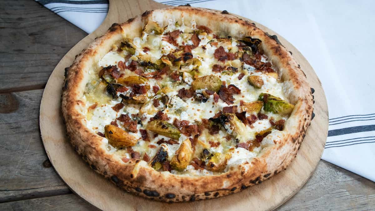 Brussel sprouts pizza