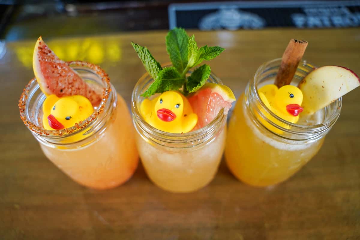 Cocktails with rubber ducks