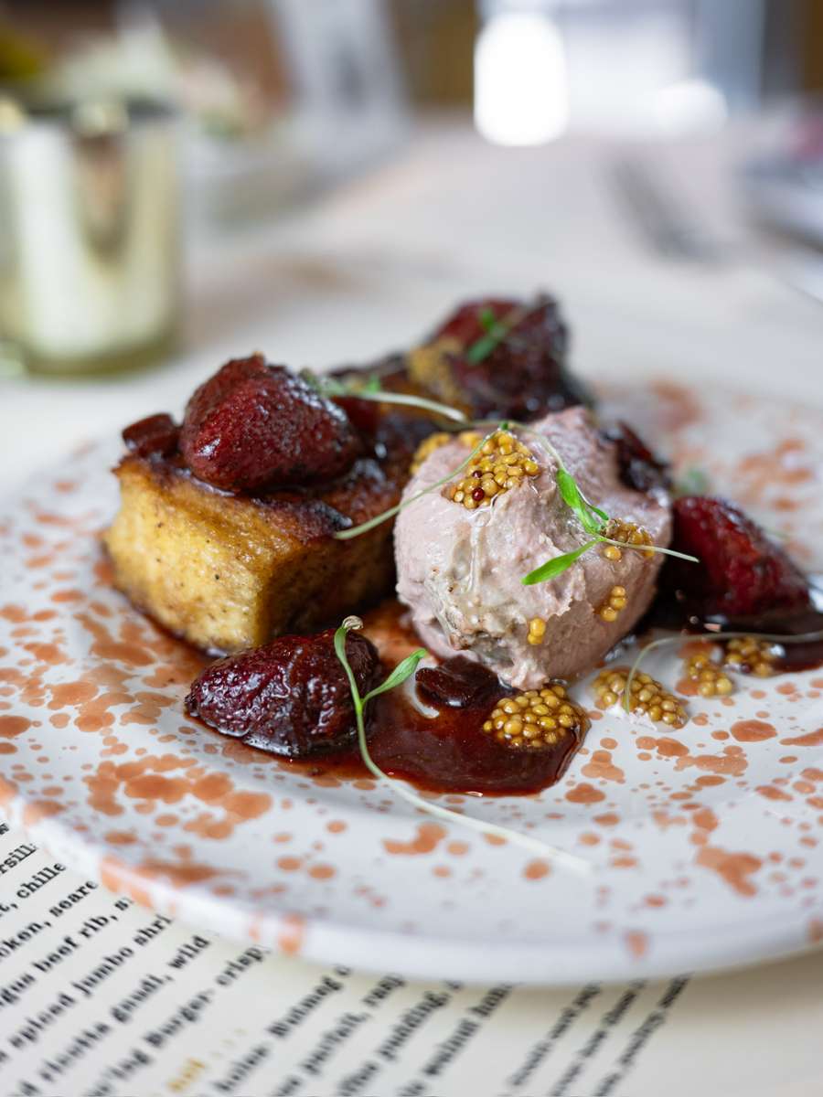 Chicken Liver Pate╠ü with Balsamic Strawberries