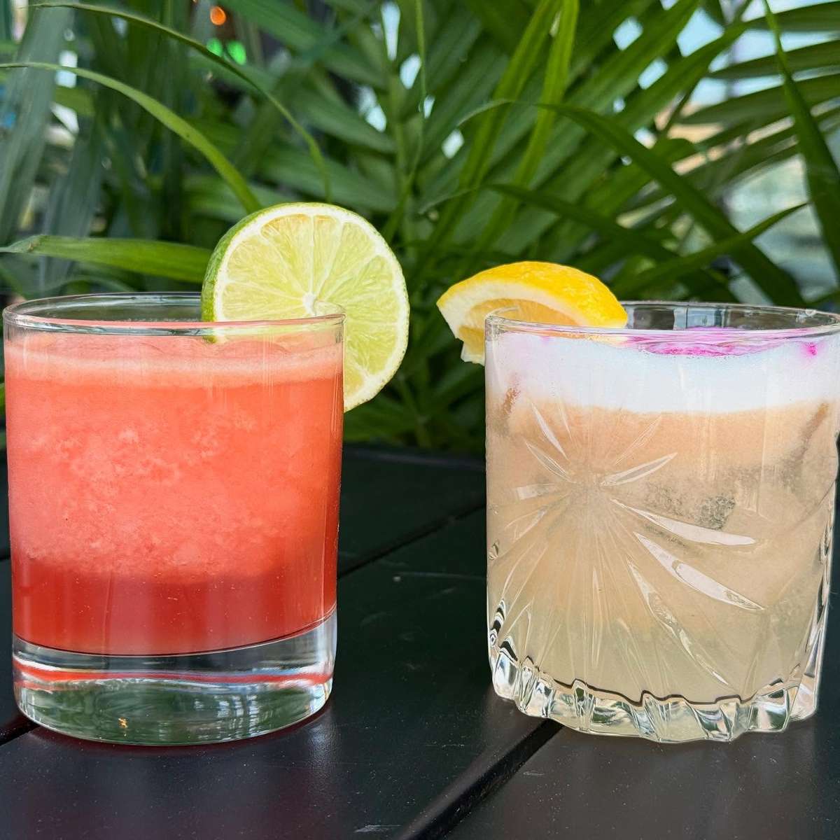 Guava Gin Sour + Aperol Slush Margarita