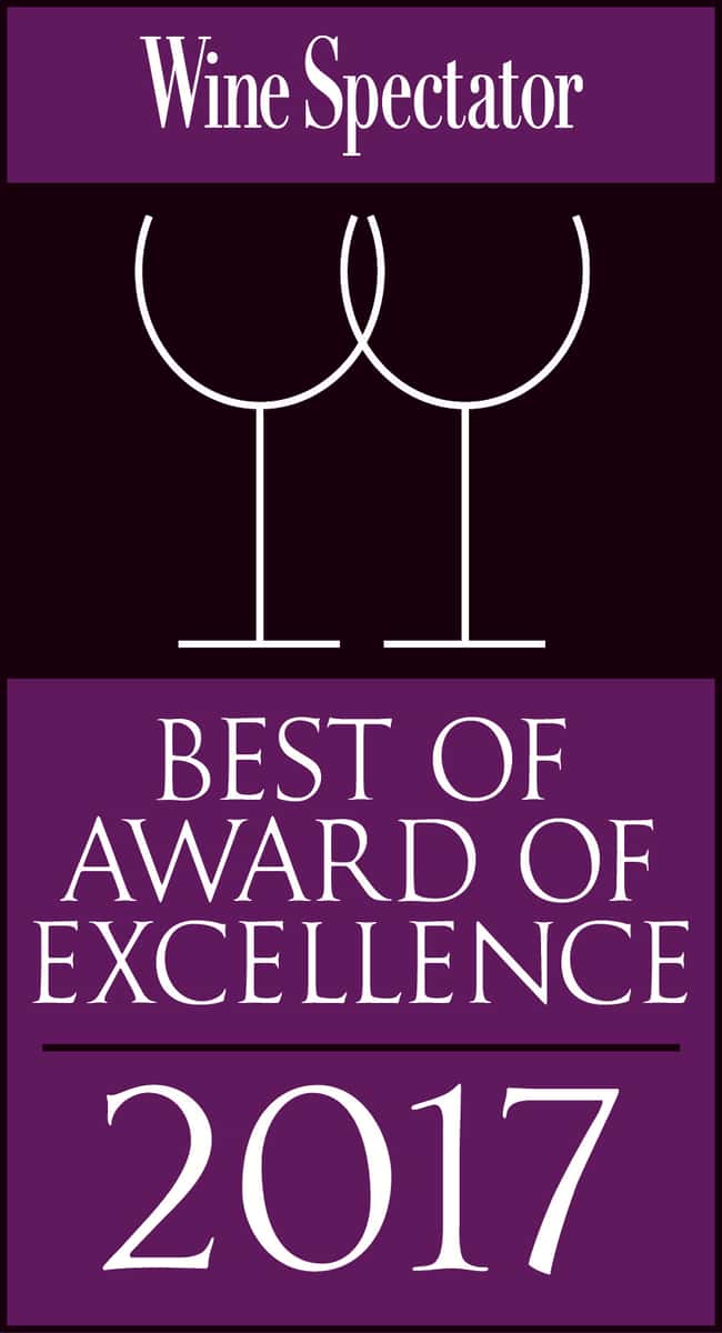 2017 Award of Excellence Wine Spectator