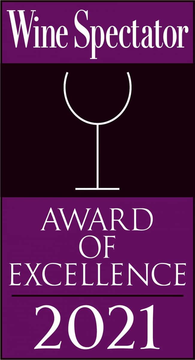2021 Award of Excellence Wine Spectator