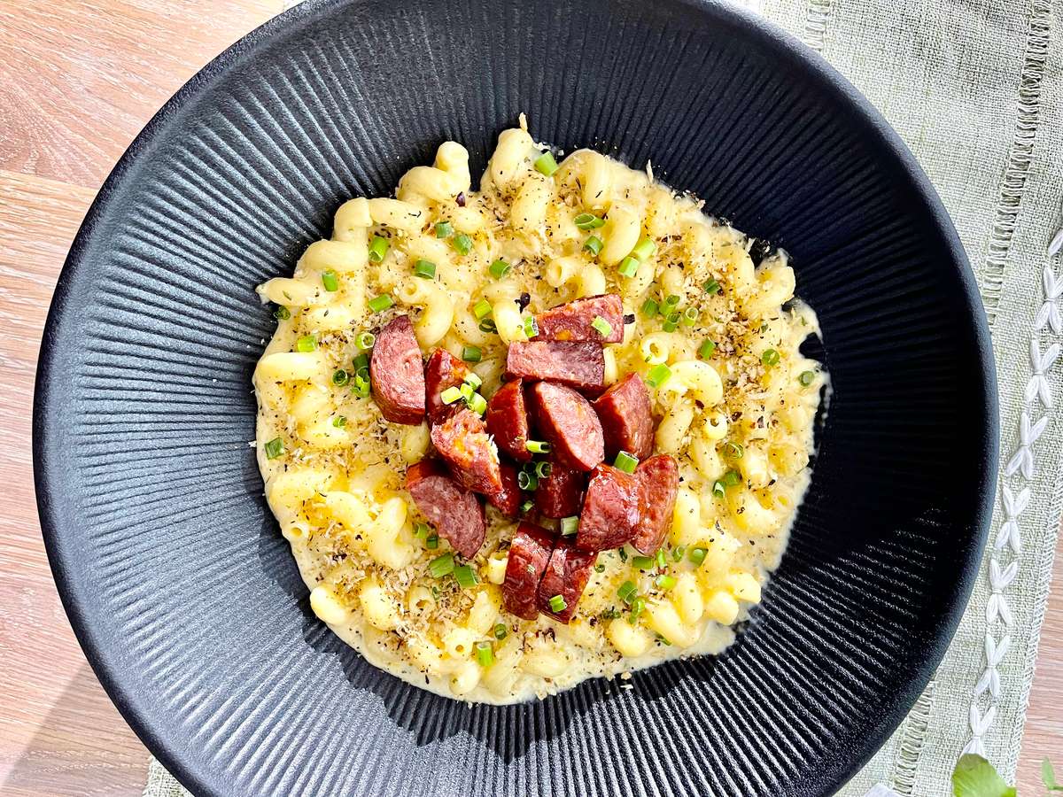 ceviche steak bites chicken sandwich mac'n cheese