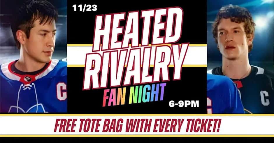 Heated Rivalry Fan Night flyer