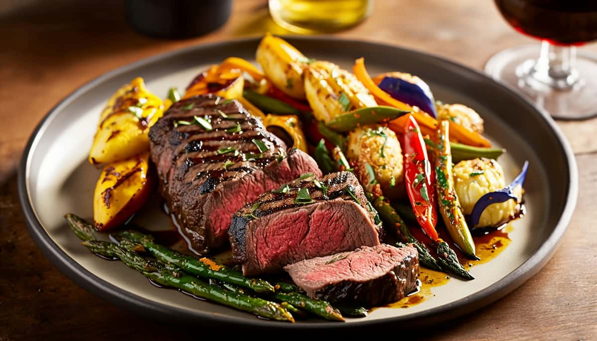Steak and veggies