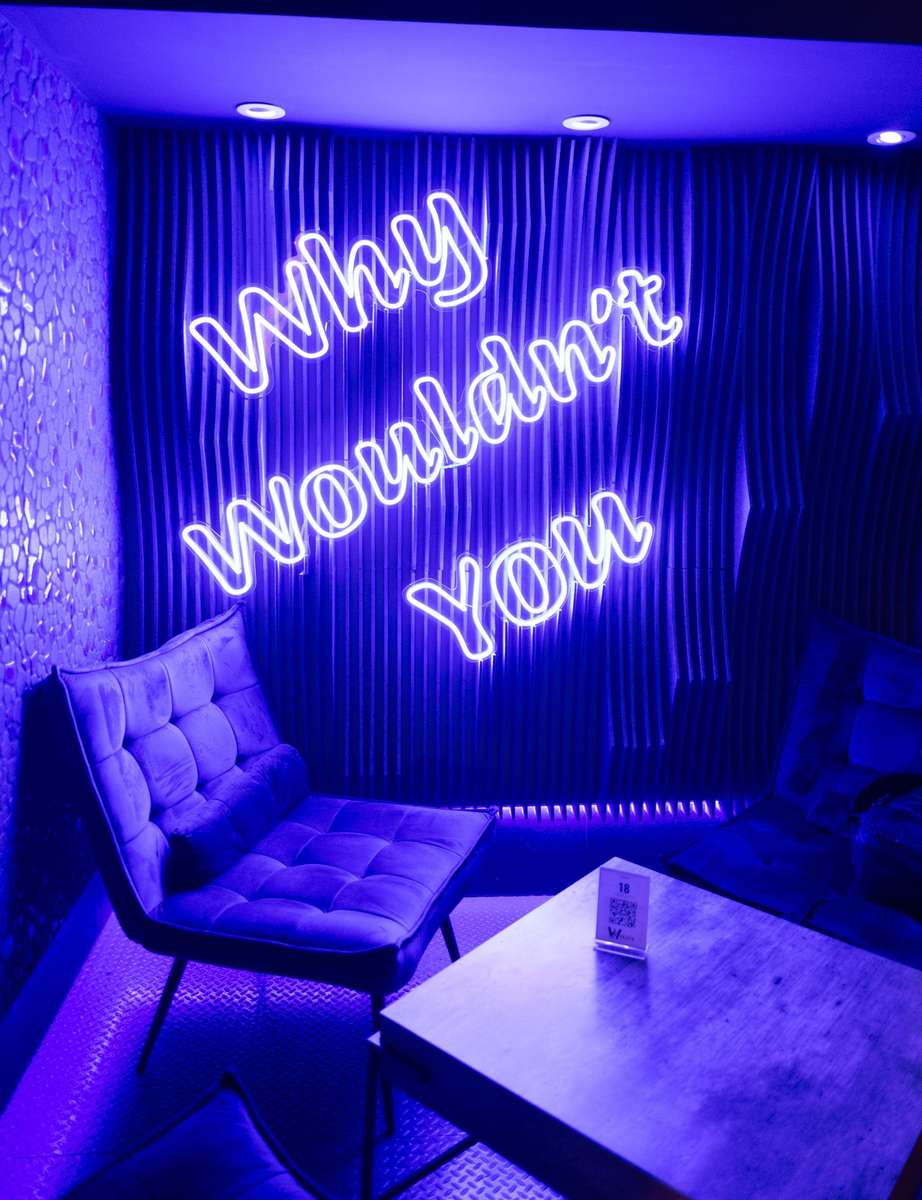Night club ambient hookah lounge with plush seating in Atlanta