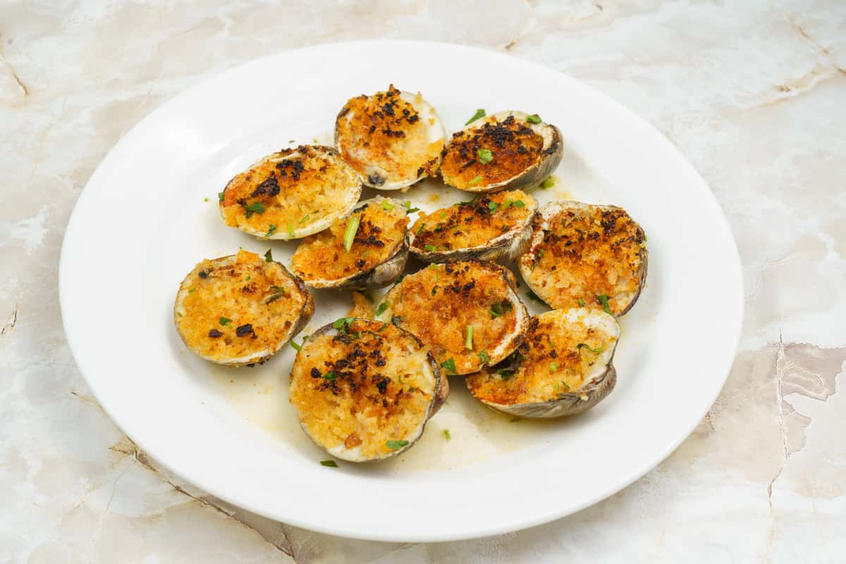 Baked Clams Oreganata - Cook At Home Mom