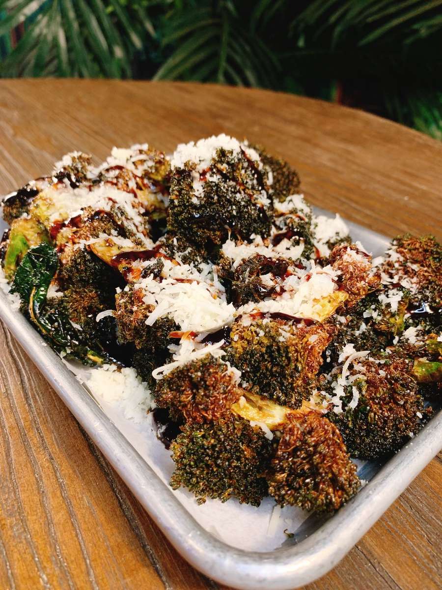 Broccoli Crisps Broccoli With Parmesan Cheese Smashed Broccoli