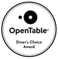 Open Table Diner's Choice Award 2020. Click to find a table.