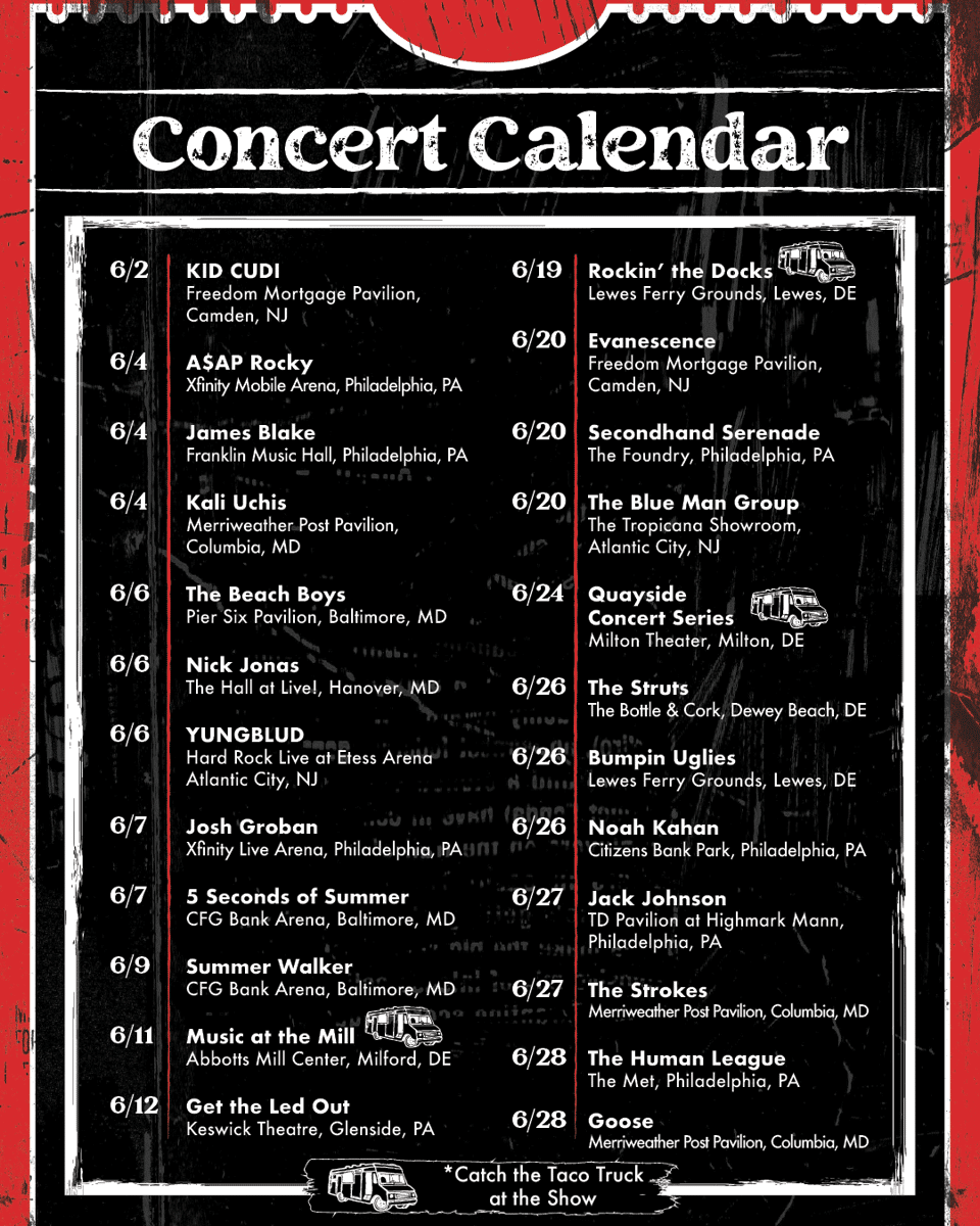 June Concert Calendar