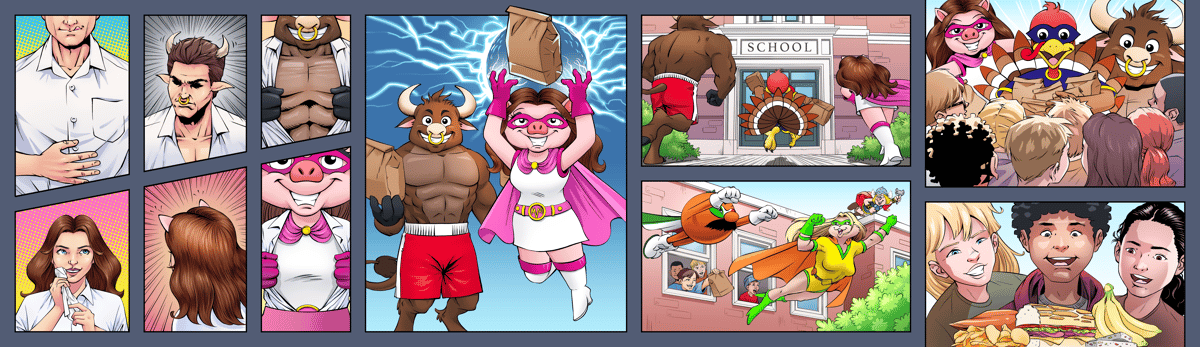 lunch heros comic